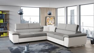 Угловой диван ALVIN 2e2-ecoscope Soft 017 (белый) + Bristol 2460 + эко-часы Soft 017 (белый) цена и информация | Диваны | 220.lv