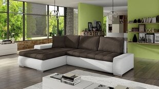 Угловой диван-кровать HERKULES MINI eco clock Soft 017 (белый) + Casablanca 2307 цена и информация | Диваны | 220.lv