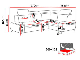 Stūra dīvāns CHESTER B-eco pulkstenis Soft 017 (balts) + Malmo New 96-Left цена и информация | Диваны | 220.lv