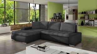 Угловой диван-кровать HERKULES MINI eco clock Soft 011 (czarna) + Casablanca 2315 цена и информация | Диваны | 220.lv