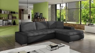 Угловой диван-кровать HERKULES MINI eco clock Soft 011 (czarna) + Casablanca 2315 цена и информация | Диваны | 220.lv