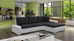 Угловой диван-кровать HERKULES MINI-ecoskóra Soft 017 (белый) + Boss 12 цена и информация | Диваны | 220.lv