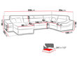U formas stūra dīvāns LANGERIA-A1 + Sawana 14-Pa labi cena un informācija | Dīvāni | 220.lv