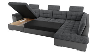 Угловой диван-кровать П-образный VEGAS BIS-ekoskóra Soft 020 (графит) + Majorka 03-Left цена и информация | Диваны | 220.lv
