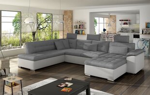 Угловой диван-кровать П-образный VEGAS BIS-ekoskóra Soft 017 (белый) + Tatum 279-Right цена и информация | Диваны | 220.lv
