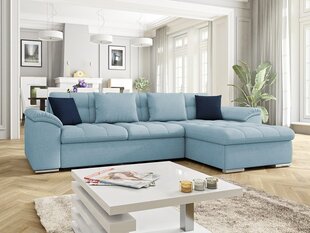 Угловой диван-кровать DINO-Right-Uttario velvet 2960 + Uttario velvet 2960 + Uttario velvet 2967 (бархат) цена и информация | Диваны | 220.lv
