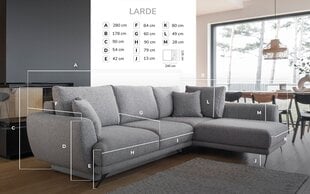 Угловой диван-кровать LARDE-Leve 04-Right цена и информация | Диваны | 220.lv