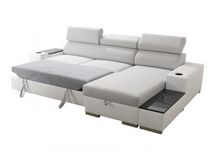 Stūra dīvāns LUIZA I MINI eko pulkstenis Soft 011 (czarna) + Luxo 6601 + Evo 32-Left cena un informācija | Dīvāni | 220.lv