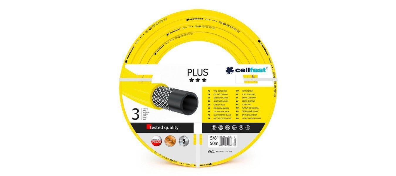 Cellfast PLUS šļūtene, 50 m, 19 mm (3/4") цена и информация | Laistīšanas sistēmas | 220.lv