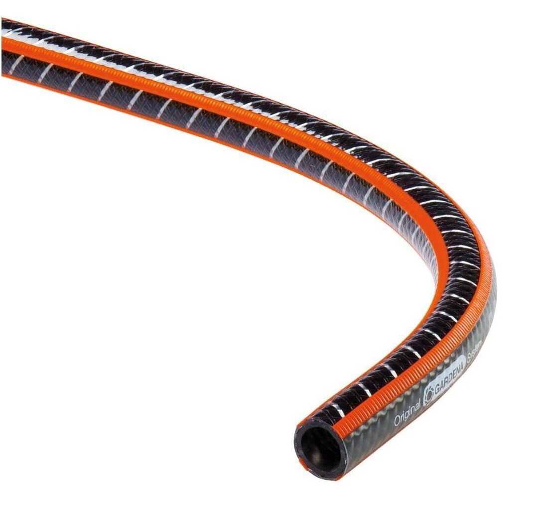 Šļūtene Gardena Comfort Flex 50 m,19 mm (3/4"), melna/oranža cena un informācija | Laistīšanas sistēmas | 220.lv