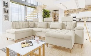 П-образный угловой диван-кровать DUMBO BIS-Right-Uttario Velvet 2978 + Uttario Velvet 2978 + Сенегал 825 цена и информация | Диваны | 220.lv