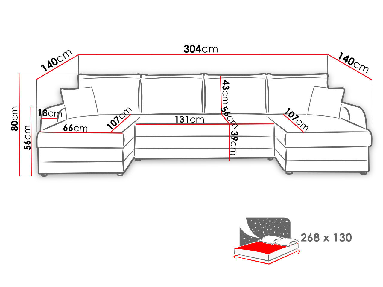 U-veida stūra dīvāns DALMIR U LUX-Manila 26 + Manila 16 цена и информация | Dīvāni | 220.lv