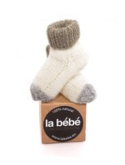 La Bebe™ Dabīgas vilnas adītas bērnu zeķītes cena un informācija | Zēnu zeķubikses, zeķes | 220.lv