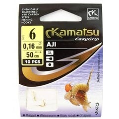 Āķi ar pavadu KAMATSU Aji Maggot 50cm Nr.6 цена и информация | Крючки для рыбалки | 220.lv