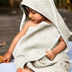 La Bebe™ NO Baby Towel  Art.141193 Blush Вафельное полотенце  детское с капюшоном  75x75см цена и информация | Maudynių prekės | 220.lv