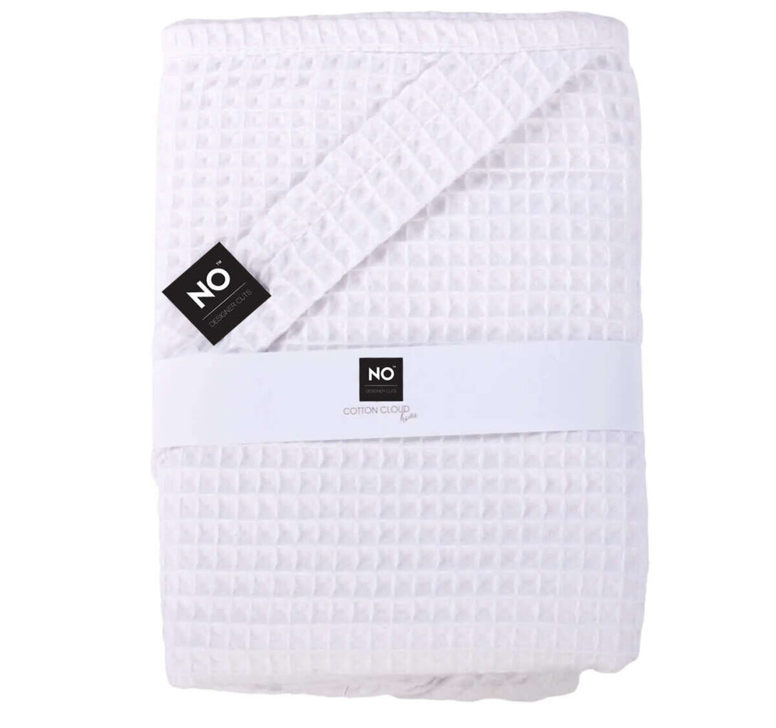 La Bebe™ NO Baby Towel Art.141196 White Dvielis bērniem ar kapuci no vafeļauduma 75x75 cm (100% kokvilna) cena un informācija | Mazuļa mazgāšana | 220.lv