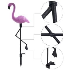 Ar saules enerģiju darbināms LED dārza apgaismojuma komplekts - Flamingo, 3 gab., 53 cm цена и информация | Уличное освещение | 220.lv