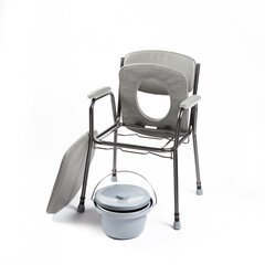 Tualetes krēsls ar polsterētu sēdekli 04-7400 cena un informācija | Medicīniskā aprūpe | 220.lv