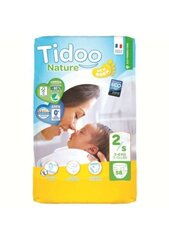 Tidoo Nature Newborn Art.142567 Ekoloģiskās autiņbiksītes S izmērs 3-6 kg, 58 gab. cena un informācija | Autiņbiksītes | 220.lv