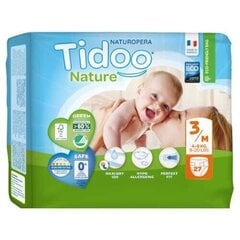 Tidoo Nature Art.142568 Ekoloģiskās autiņbiksītes M izmērs 4-9 kg, 27 gab. cena un informācija | Autiņbiksītes | 220.lv