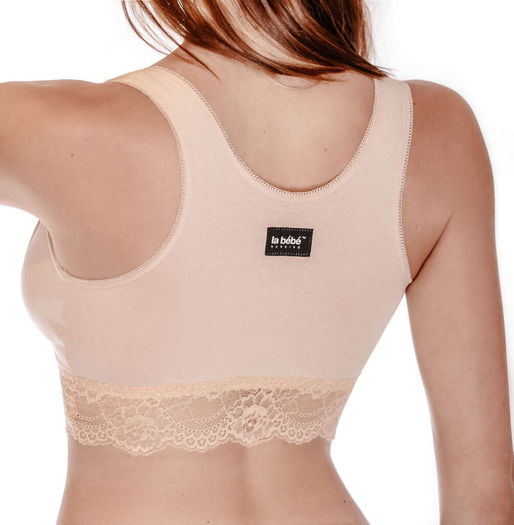 La bebe™ Eva Lingerie Art.19082 Beige Pirms/pēc dzemdības krušturis-tops topošajām māmiņām cena un informācija | Preces zīdaiņu barošanai | 220.lv