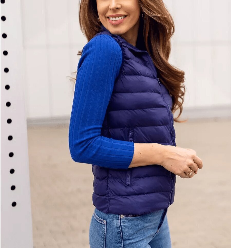 J.Style Vestes Blue 58M23077-221 58M23077-221/L cena un informācija | Sieviešu vestes | 220.lv