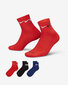 Nike Zeķes U Nk Everyday Plus Cush Ankle Red Blue DH3827 905 DH3827 905/34-38 cena un informācija | Vīriešu zeķes | 220.lv