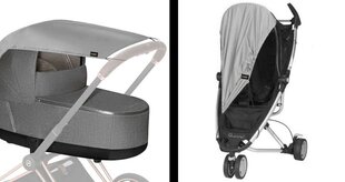 La bebe™ Visor Art.142530 Vanile Universālais saules sargs (aizsargs) bērnu ratiem un autokrēsliem + DĀVANĀ funkcionālā somiņa no ūdens atgrūdošā auduma cena un informācija | Aksesuāri bērnu ratiem | 220.lv