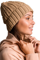 BK057 Cepurīte ar pinumu - smilšu цена и информация | Женские шапки | 220.lv