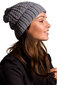 BK057 Augsta pinuma cepure ar uzlocīti - pelēka cena un informācija | Sieviešu cepures | 220.lv