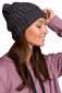 BK058 Cepure ar pinumu - grafīts цена и информация | Sieviešu cepures | 220.lv