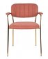 Krēsls Jolien 56,5 x 79 cm poliesters/neilons/tērauds rozā/zelts cena un informācija | Virtuves un ēdamistabas krēsli | 220.lv
