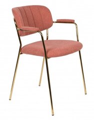 Krēsls Jolien 56,5 x 79 cm poliesters/neilons/tērauds rozā/zelts цена и информация | Стулья для кухни и столовой | 220.lv