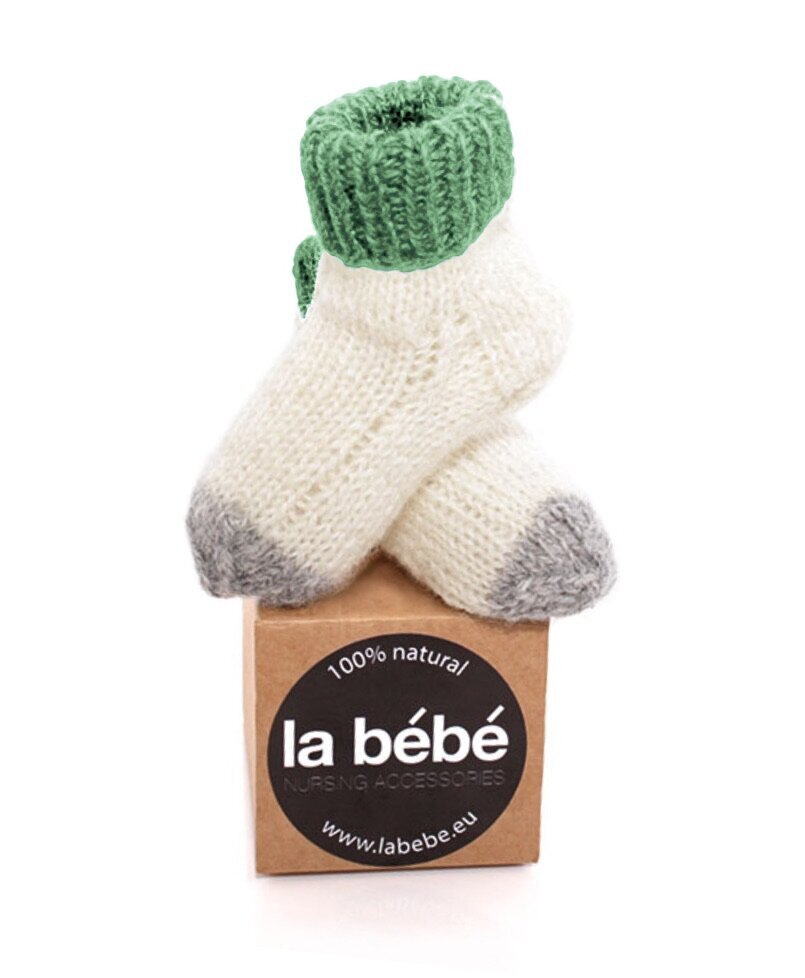 Натуральные шерстяные носочки для новорожденного La Bebe™ Lambswool Natural  Eco Socks Art.83993 Green цена | 220.lv