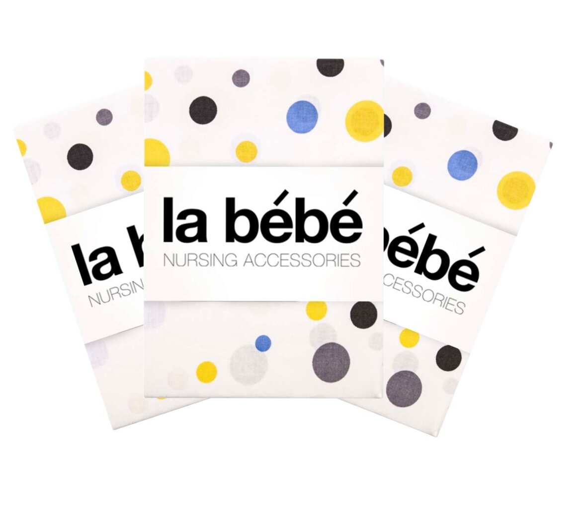 La Bebe™ Set 75x75(3) Art.111514 Color dots Kokvilnas Autiņu komplekts 75x75 cm (3 gab.) cena un informācija | Autiņbiksītes | 220.lv