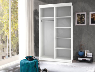 Skapis BARON 120 Mirror-balts cena un informācija | Skapji | 220.lv