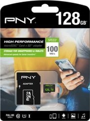 Atmiņas karte Micro-SD 128GB PNY High Perf. cena un informācija | Atmiņas kartes fotokamerām | 220.lv