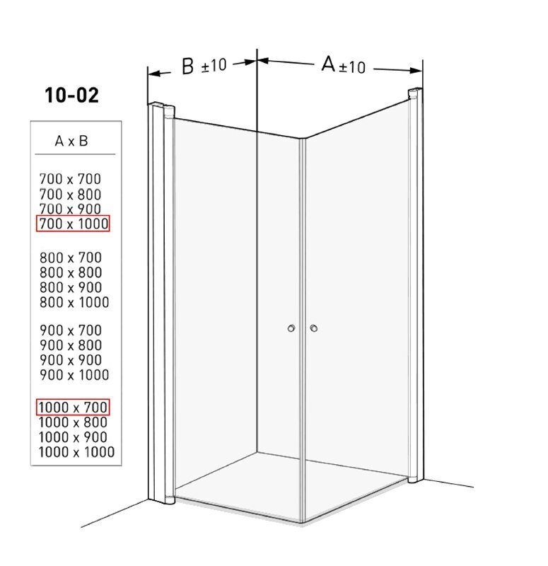 Dušas kabīne IDO Showerama 10-02 70X100, matēts stikls цена и информация | Dušas kabīnes | 220.lv