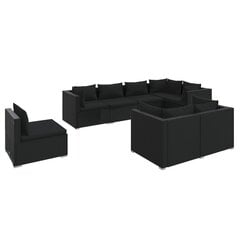Садовый набор мебели VidaXL, чёрный цена и информация | Комплекты уличной мебели | 220.lv