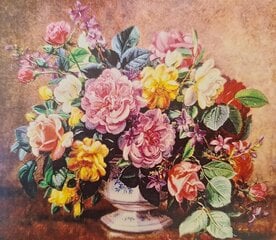 DIY glezna pēc cipariem "Mājas ziedi", 40x30 cm cena un informācija | Gleznas pēc numuriem | 220.lv