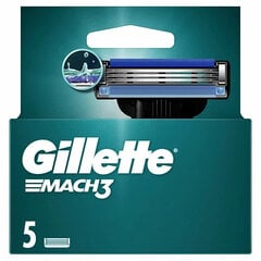 Skuvekļa galviņas Gillette Mach 3, 5 gab. цена и информация | Косметика и средства для бритья | 220.lv