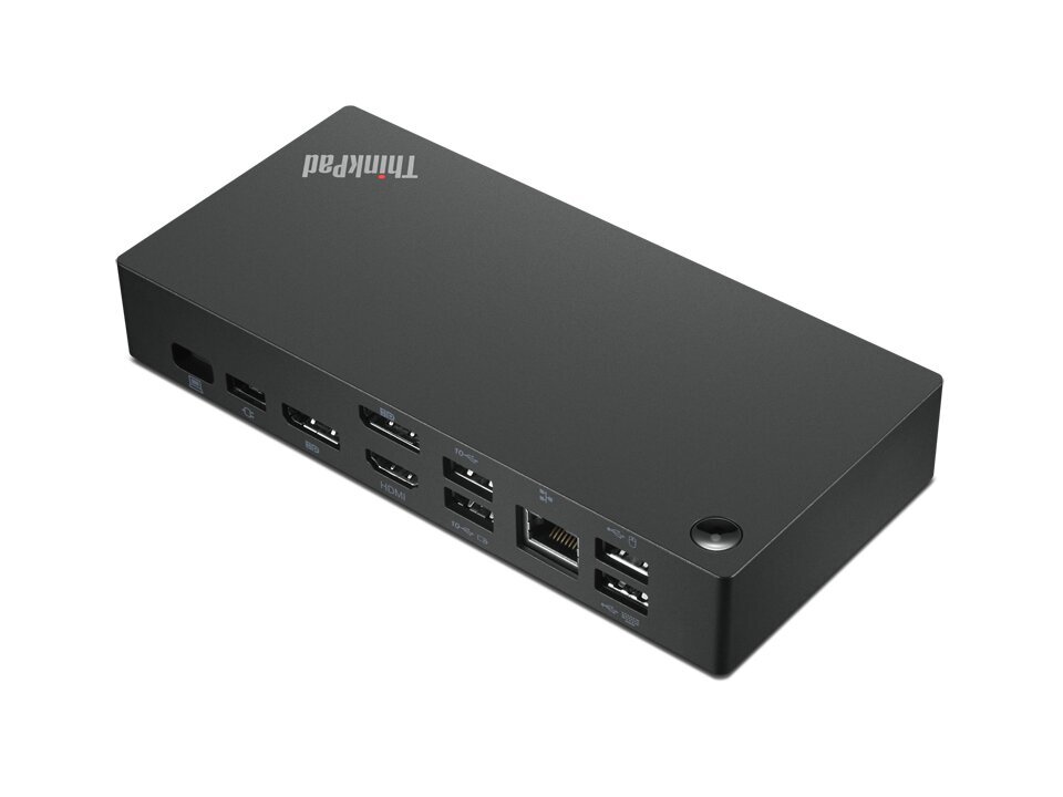 ThinkPad Universal USB USB-C Dock (Max displays: 3, Max resolution: 4K/60Hz, Supports: 2x4K/60Hz, 1xEthernet LAN (RJ-45), 2xDP 1.4, 1xHDMI 2.0, 3xUSB 3.1 (1 always-on) 2xUSB 2.0, 1xUSB-C, 1x цена и информация | Adapteri un USB centrmezgli | 220.lv