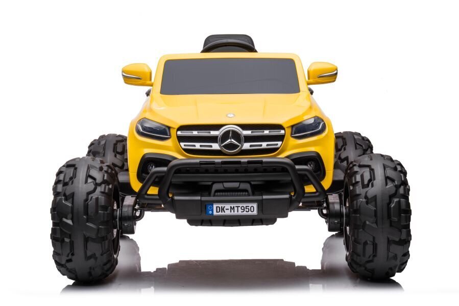 Vienvietīgs bērnu elektroauto Mercedes DK-MT950 4x4, dzeltens cena un informācija | Bērnu elektroauto | 220.lv