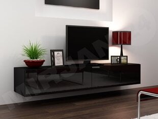 TV galds 180 Zigo-melns / melns spīdīgs cena un informācija | TV galdiņi | 220.lv