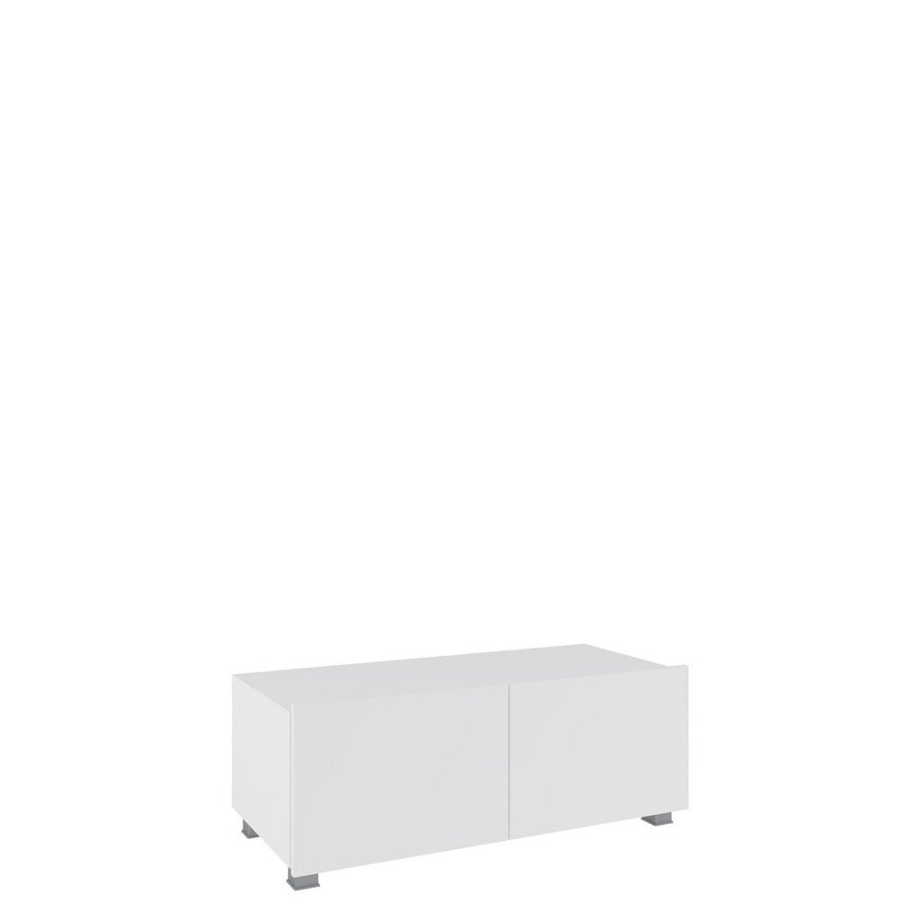 TV galds Bralani 100 BR03-balts / balts spīdīgs cena un informācija | TV galdiņi | 220.lv
