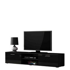 TV galds BOHO B3-melns / melns spīdīgs cena un informācija | TV galdiņi | 220.lv