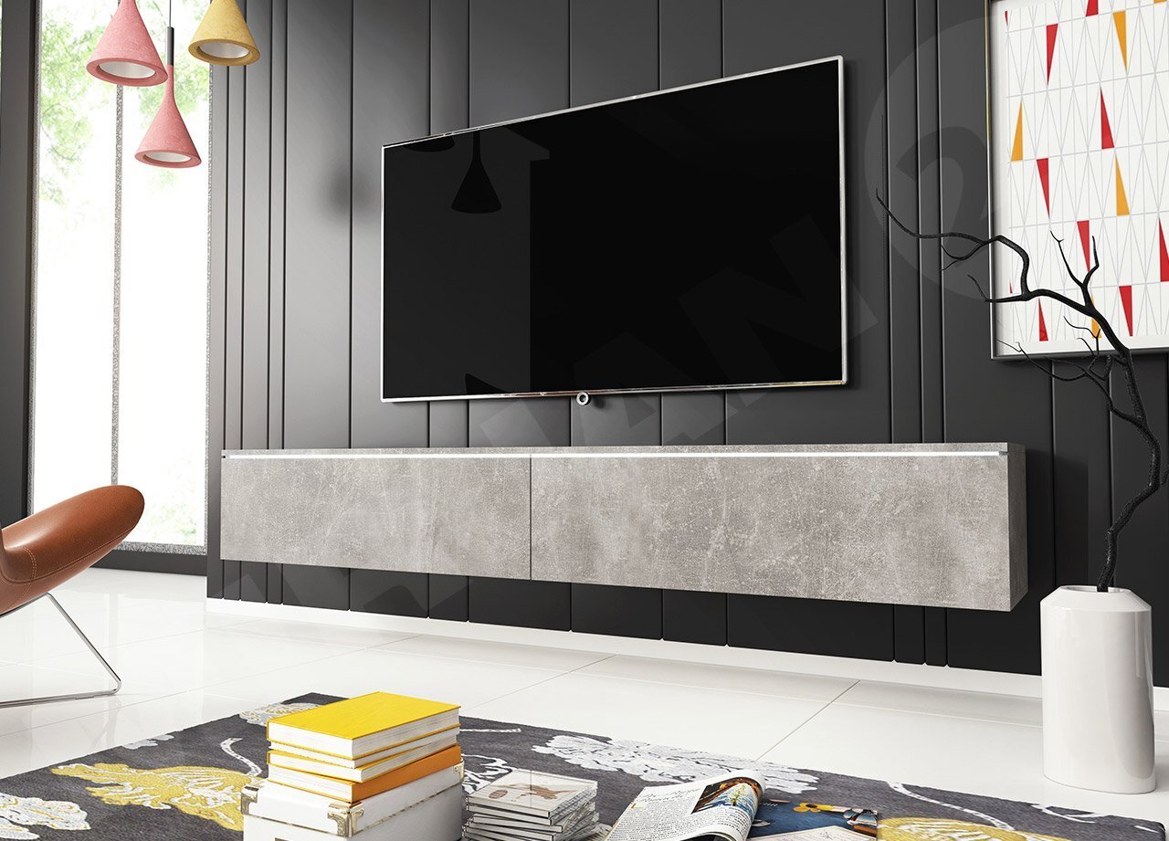 TV galds DLONE 180-betons cena un informācija | TV galdiņi | 220.lv