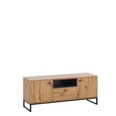 TV galds OLIER OL05- artisan / artisan + melns cena un informācija | TV galdiņi | 220.lv