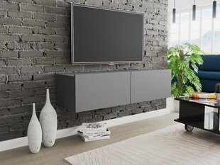 CLAUDE CRTV120 графитовый настенный столик под ТВ цена и информация | Тумбы под телевизор | 220.lv
