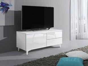 TV skapis CLEO XI-W L-balts / balts spīdīgs cena un informācija | TV galdiņi | 220.lv
